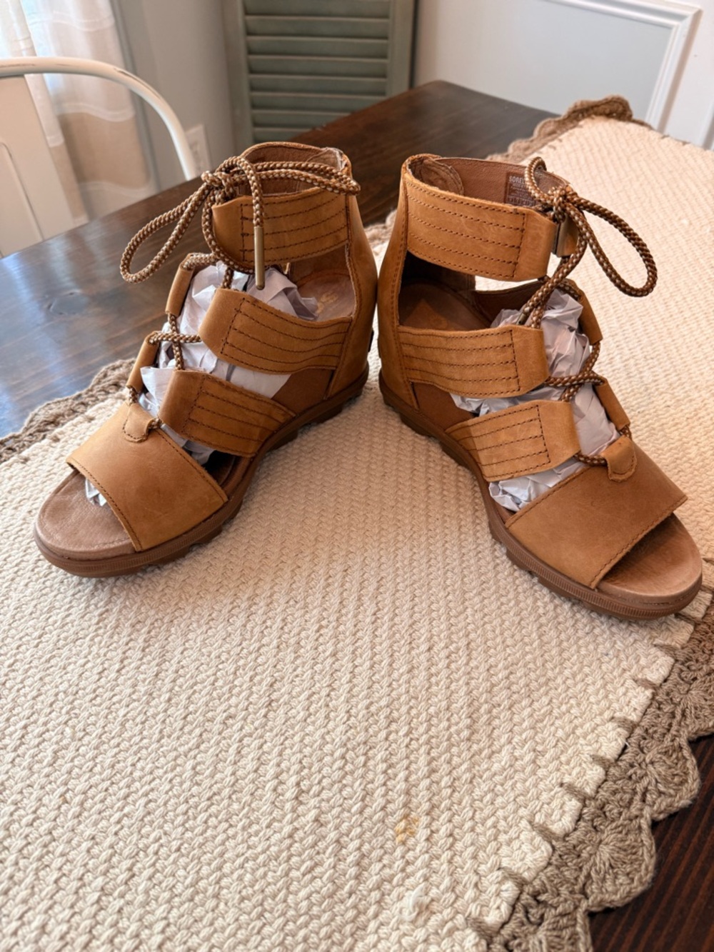 Sorel Women's Joanie II Lace Wedge Sandals Sz 9 - Picture 7 of 8